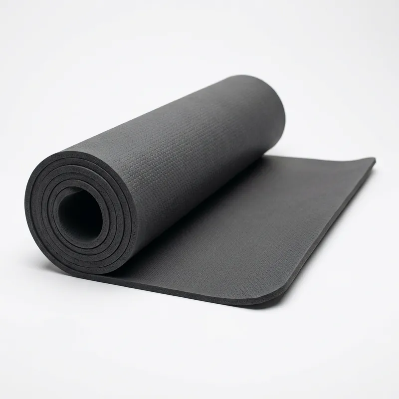 Rolled-up yoga mat